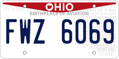 OH license plate FWZ6069