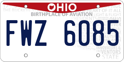 OH license plate FWZ6085