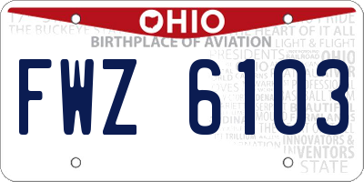 OH license plate FWZ6103