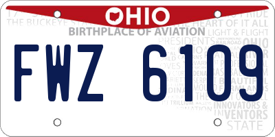 OH license plate FWZ6109