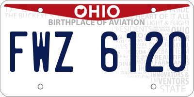 OH license plate FWZ6120