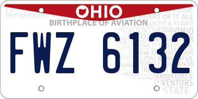 OH license plate FWZ6132