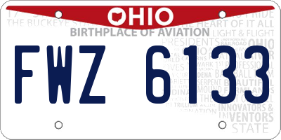 OH license plate FWZ6133
