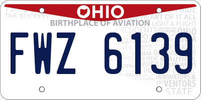 OH license plate FWZ6139