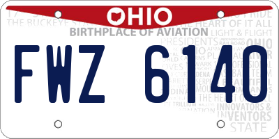 OH license plate FWZ6140
