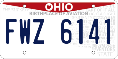 OH license plate FWZ6141