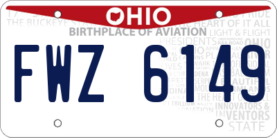 OH license plate FWZ6149