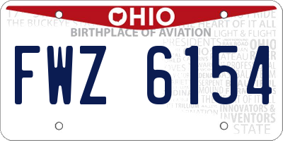 OH license plate FWZ6154