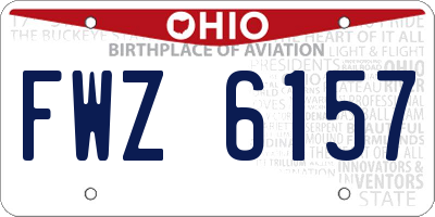 OH license plate FWZ6157