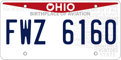 OH license plate FWZ6160