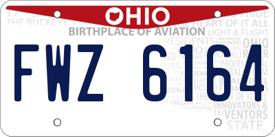 OH license plate FWZ6164