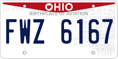 OH license plate FWZ6167