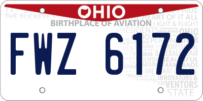 OH license plate FWZ6172