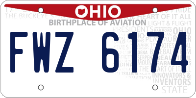 OH license plate FWZ6174