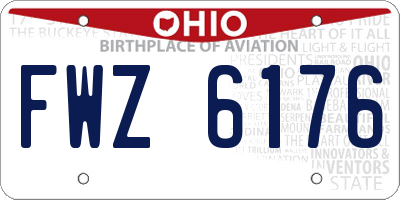 OH license plate FWZ6176