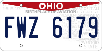 OH license plate FWZ6179