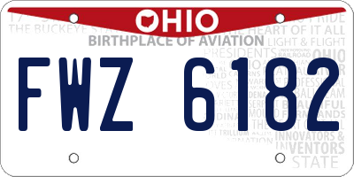 OH license plate FWZ6182