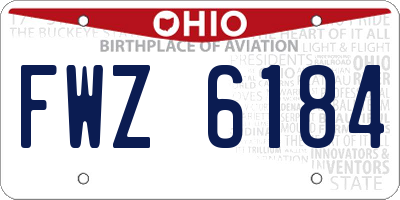 OH license plate FWZ6184