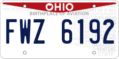 OH license plate FWZ6192