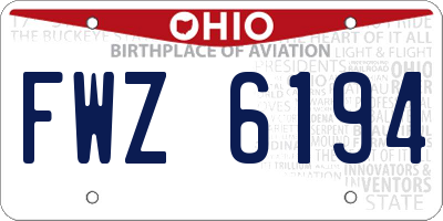 OH license plate FWZ6194