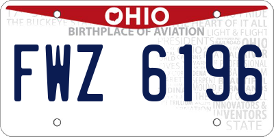 OH license plate FWZ6196