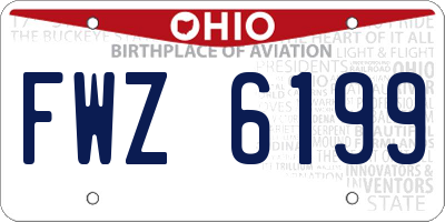 OH license plate FWZ6199