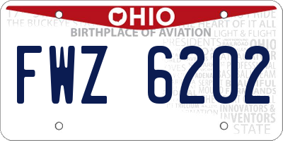 OH license plate FWZ6202
