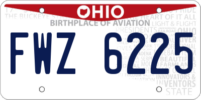 OH license plate FWZ6225