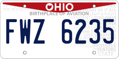 OH license plate FWZ6235