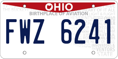 OH license plate FWZ6241