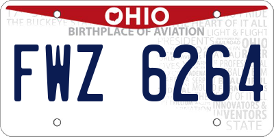 OH license plate FWZ6264