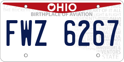OH license plate FWZ6267
