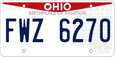OH license plate FWZ6270