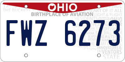 OH license plate FWZ6273