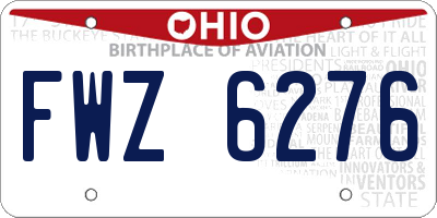 OH license plate FWZ6276