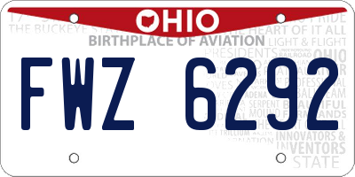 OH license plate FWZ6292