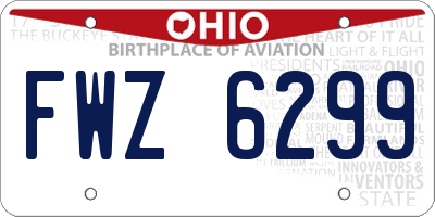 OH license plate FWZ6299