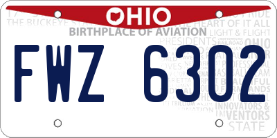 OH license plate FWZ6302