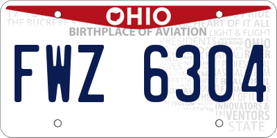 OH license plate FWZ6304