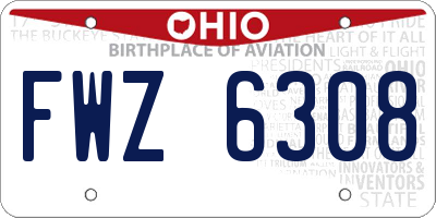 OH license plate FWZ6308