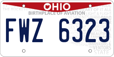 OH license plate FWZ6323