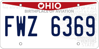 OH license plate FWZ6369