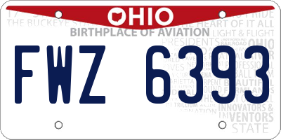 OH license plate FWZ6393