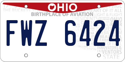 OH license plate FWZ6424