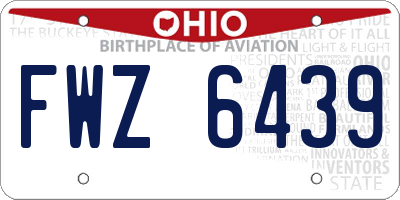 OH license plate FWZ6439