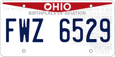 OH license plate FWZ6529