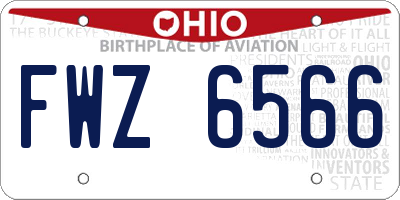 OH license plate FWZ6566