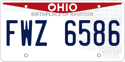 OH license plate FWZ6586