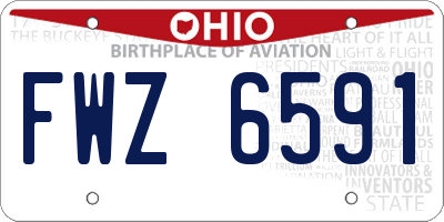 OH license plate FWZ6591