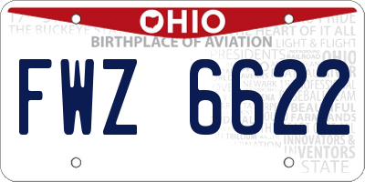 OH license plate FWZ6622